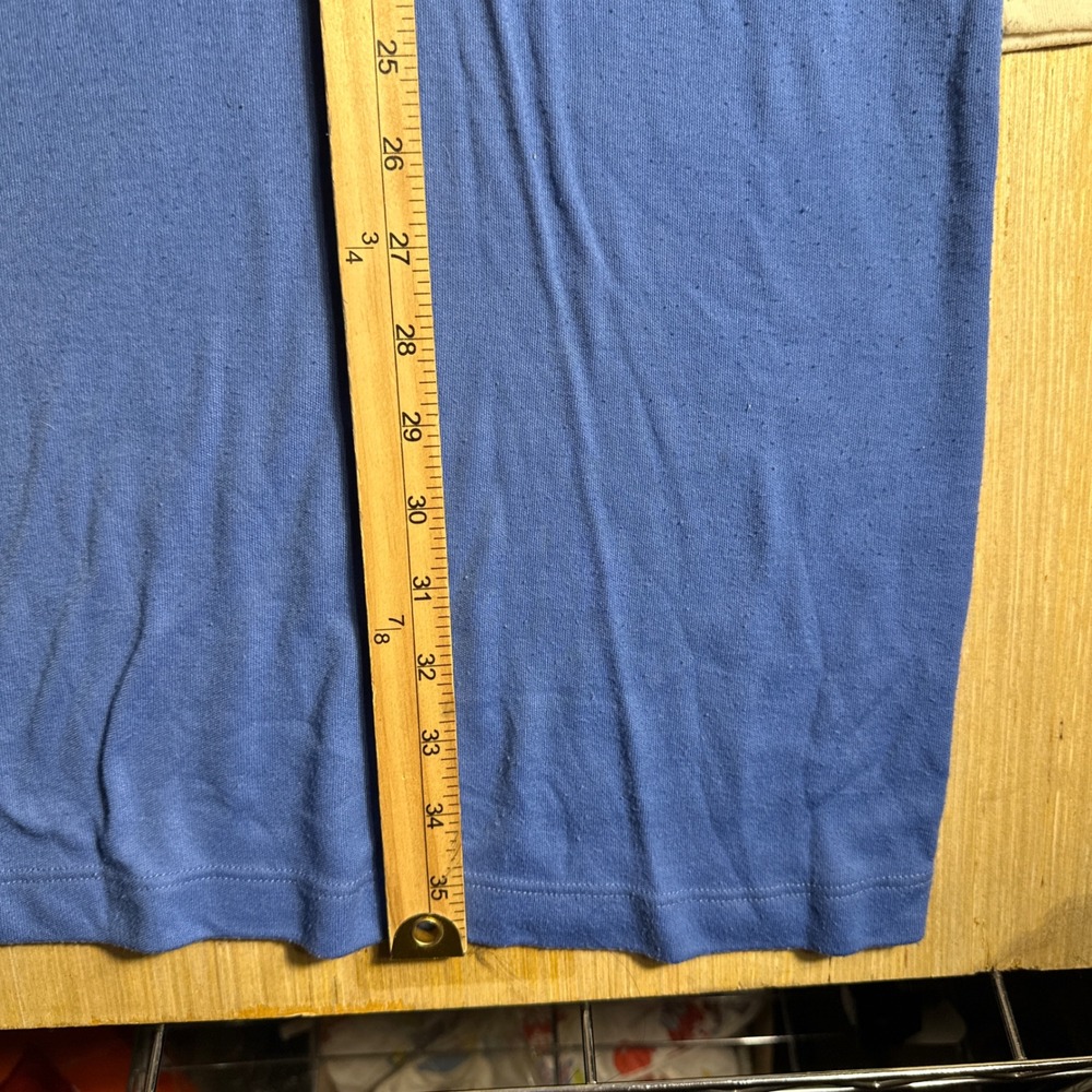 Vintage Blue Night Nightgown Womens Small Blue 90s Penguin Reindeer Sleepwear - Picture 9 of 15